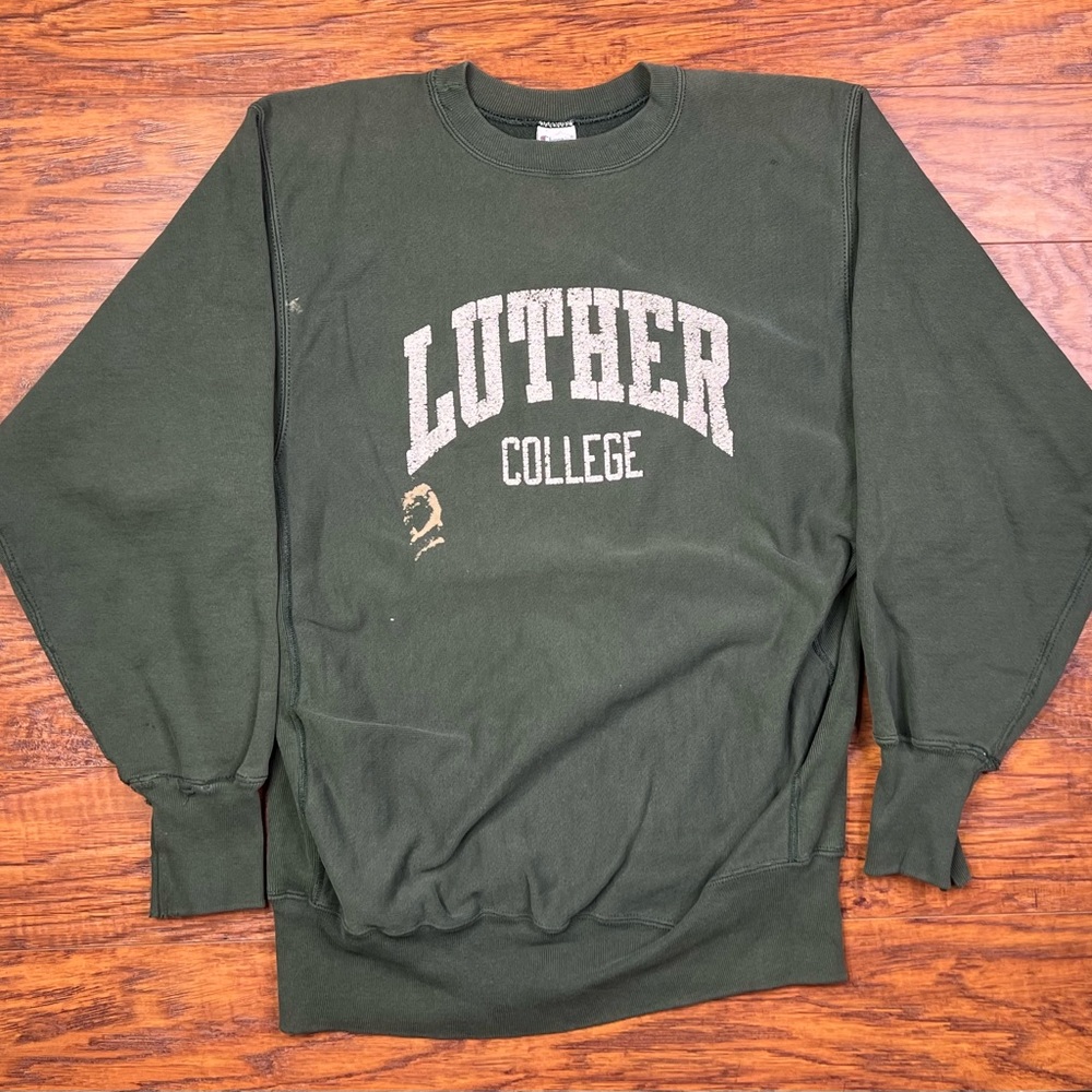 vintage luther college champion reverse weave sweatshirt